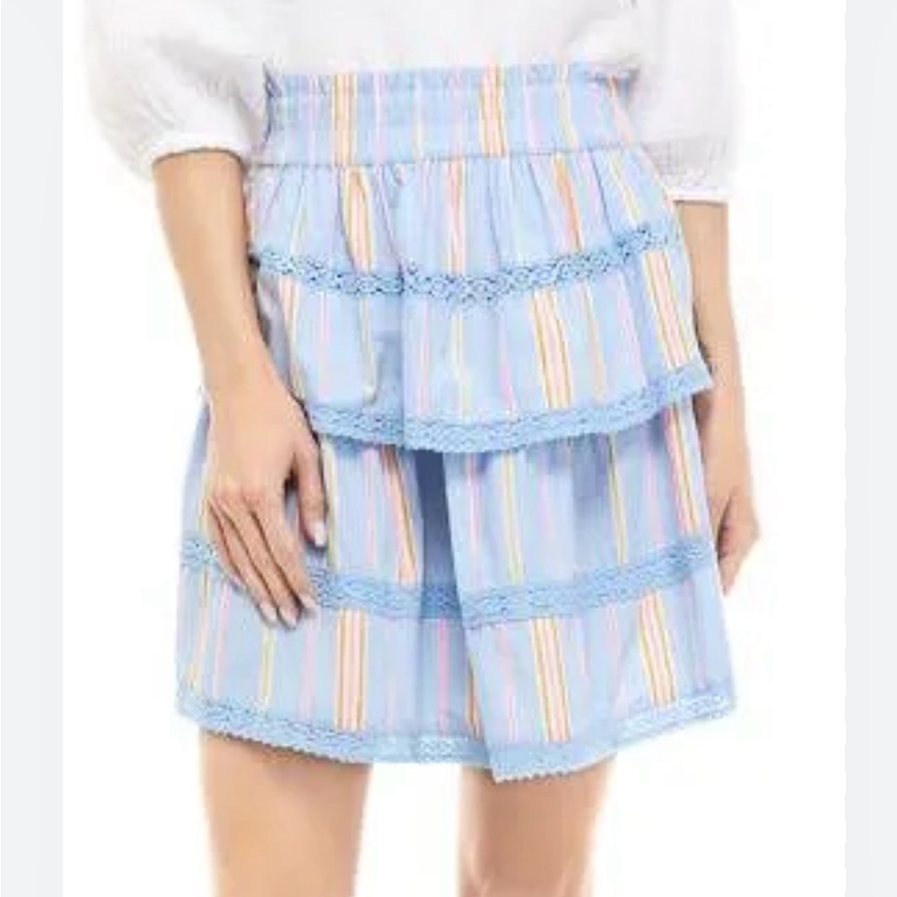 Crown & Ivy Women's Striped Tiered Skirt